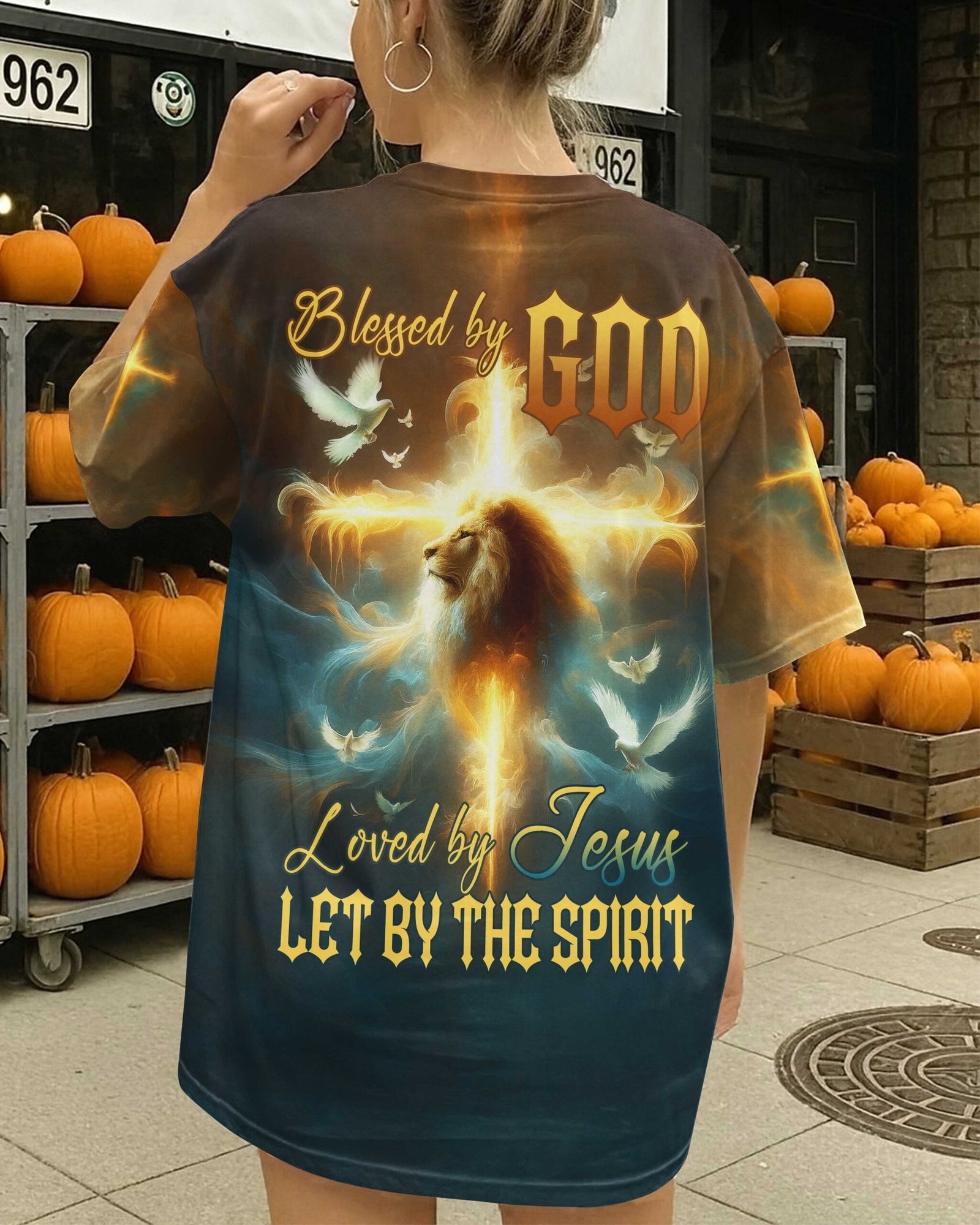 Blessed By God Loved By Jesus Let By The Spirit T-Shirt - Image 6