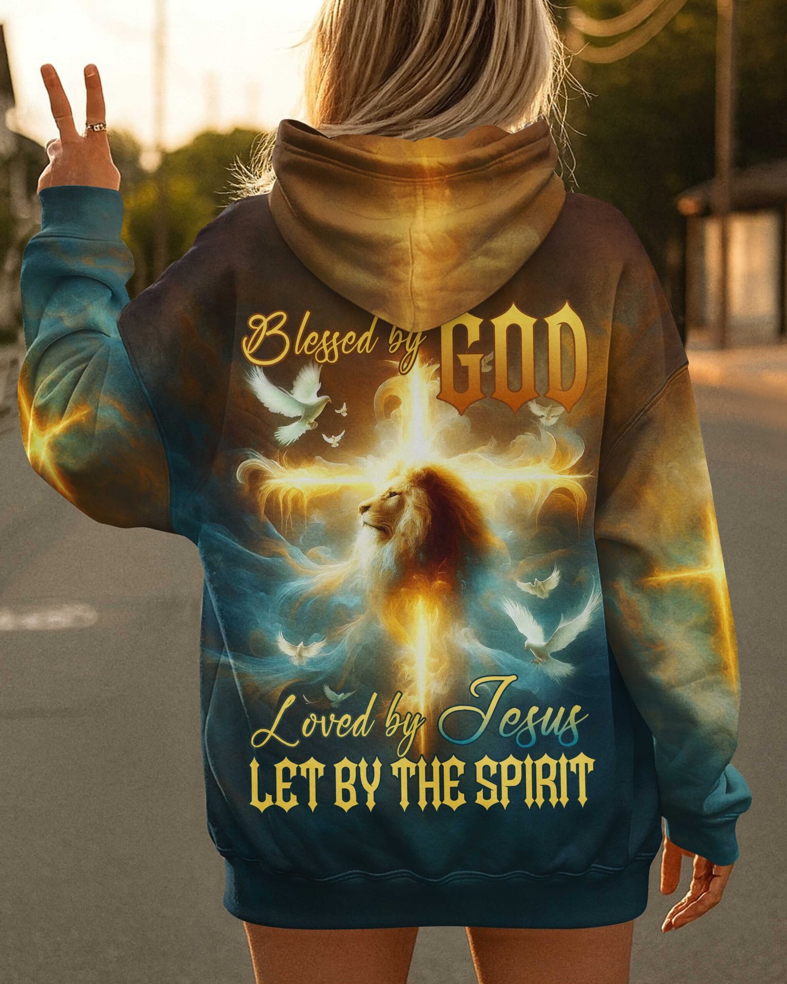 Blessed By God Loved By Jesus Let By The Spirit T-Shirt - Image 3