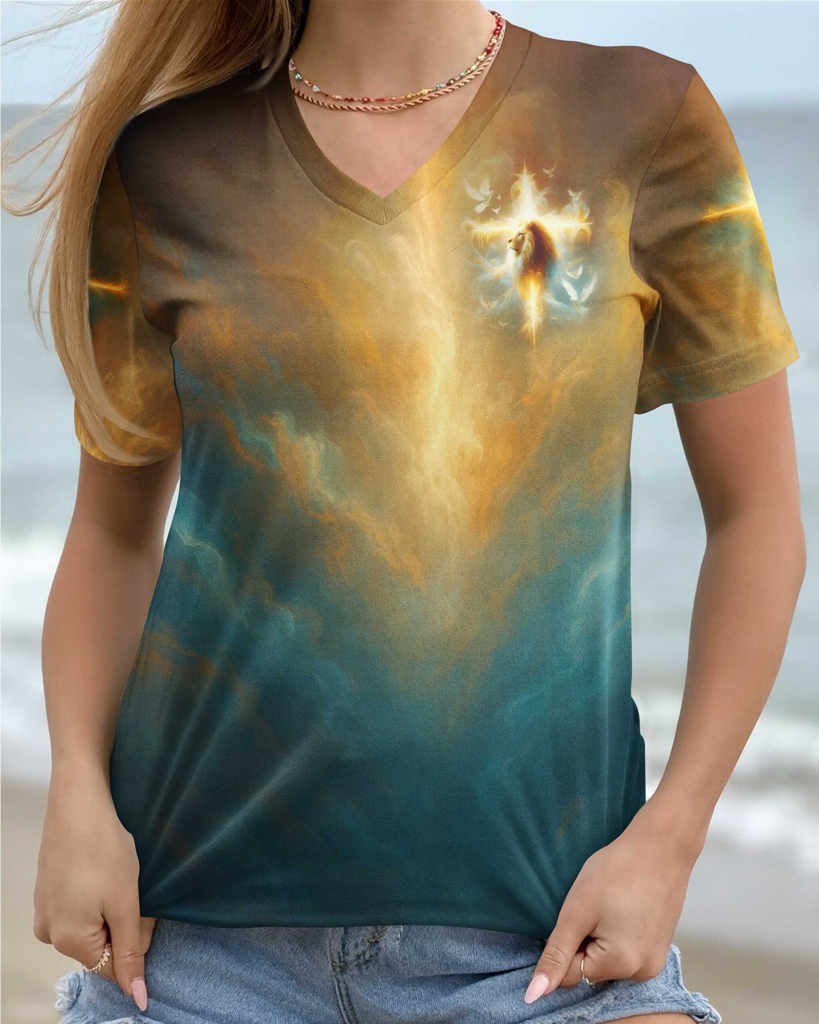 Blessed By God Loved By Jesus Let By The Spirit T-Shirt - Image 8