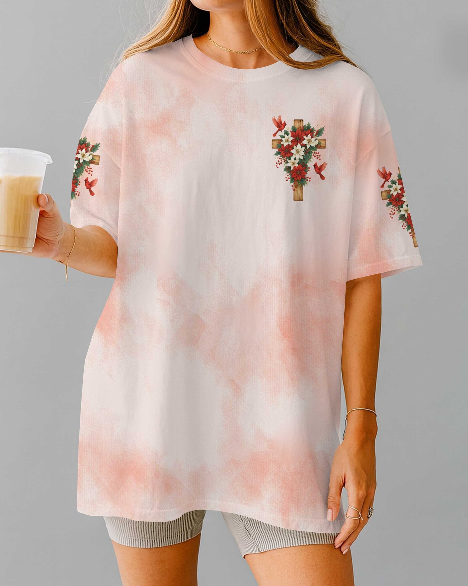 Cardinals Appear When Angels Are Near All Over Print T-Shirt - Image 4