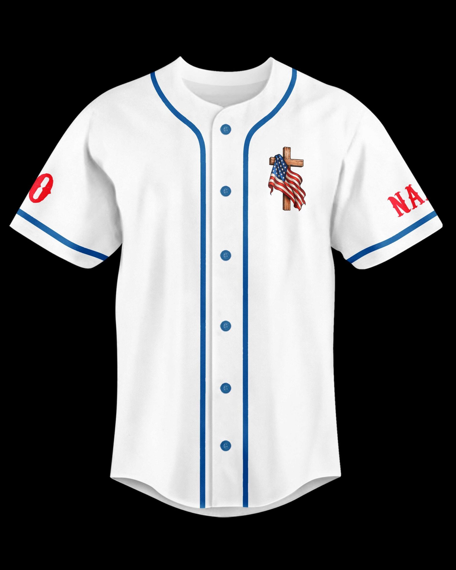 Saved By That Amazing Grace All Over Print Jersey - Image 4