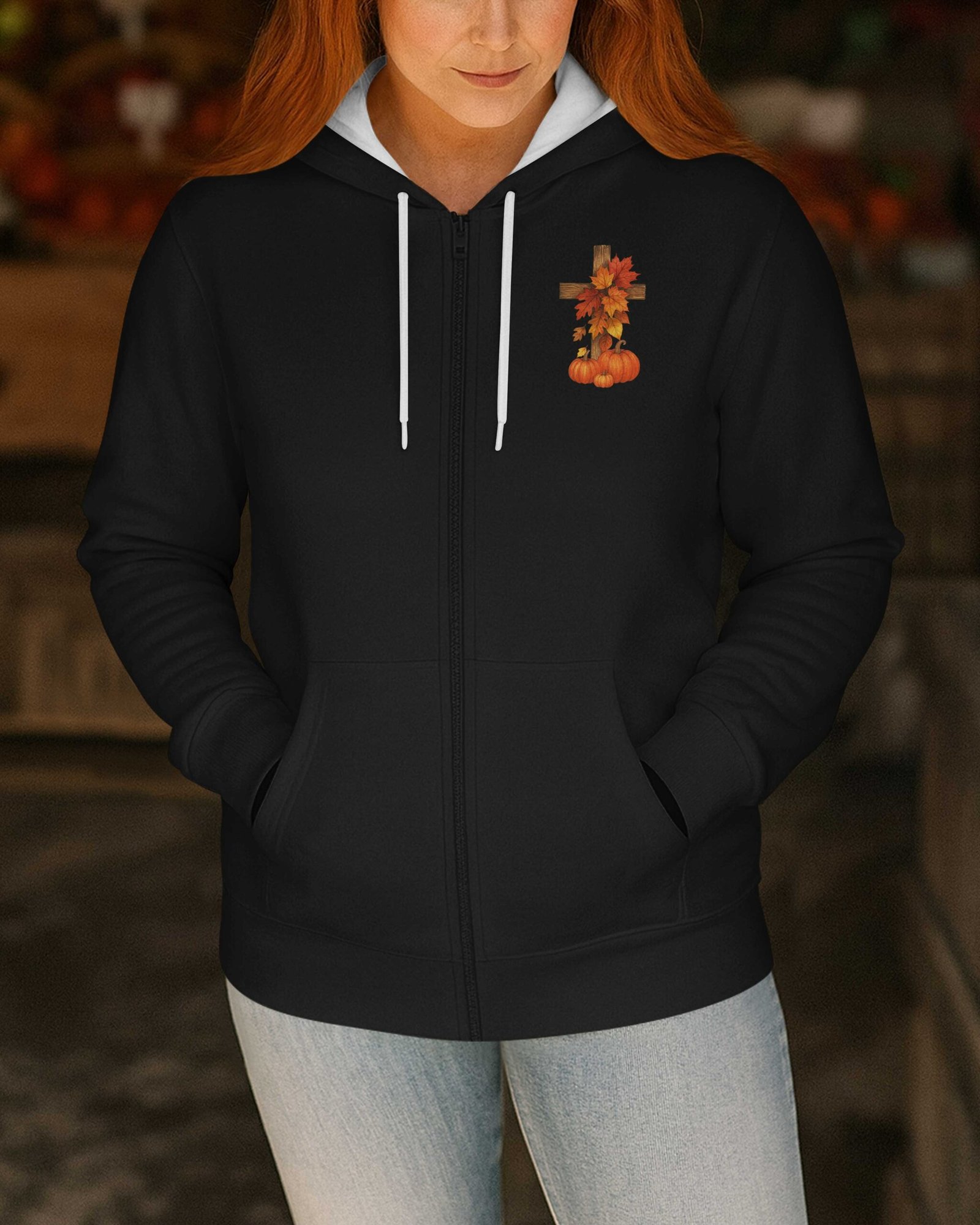 Pumpkins Grow Zip Hoodie